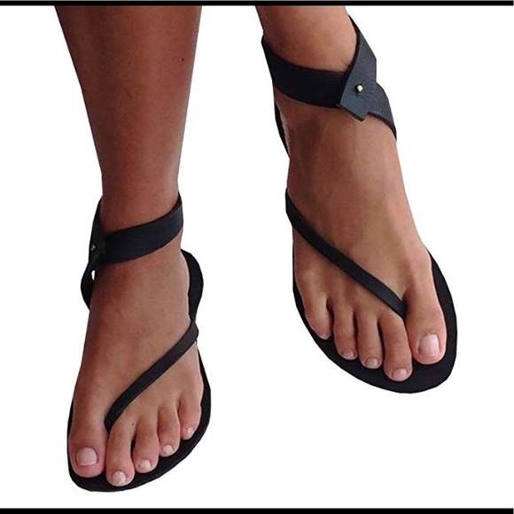 Shoes - Black strap sandals- great price!